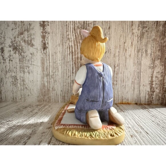 Home Interiors Gifts 1998 Denim Days "The Picnic #15321” picnic basket apple Kid - Picture 3 of 14